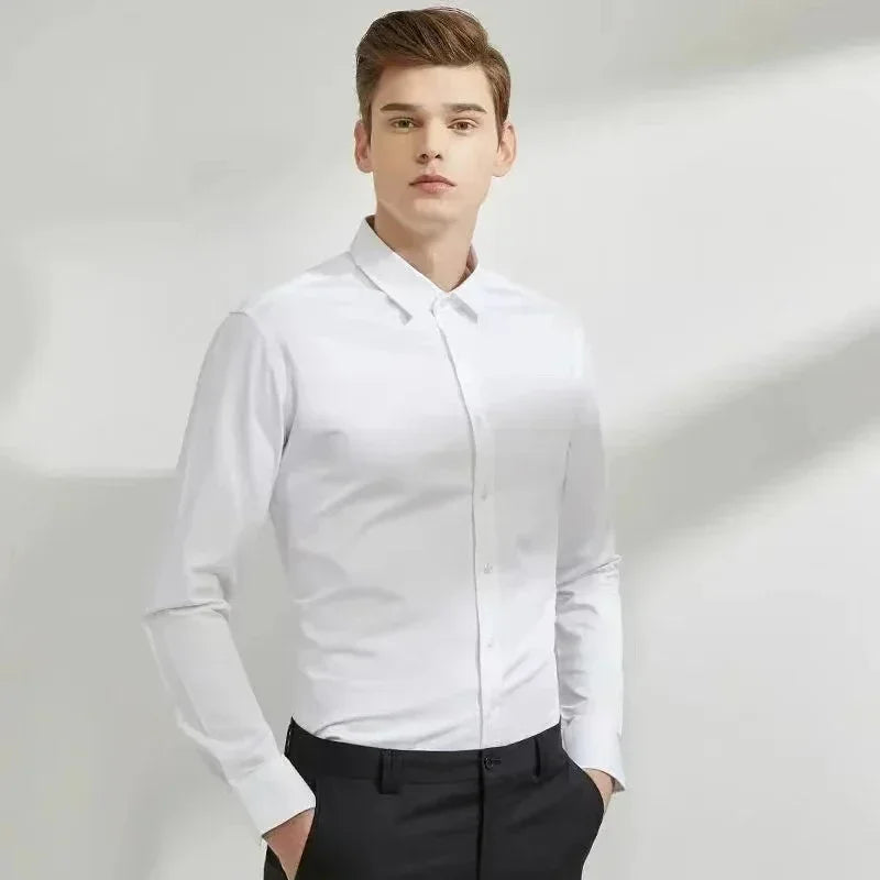 Men’s Slim Fit Satin Dress Shirt