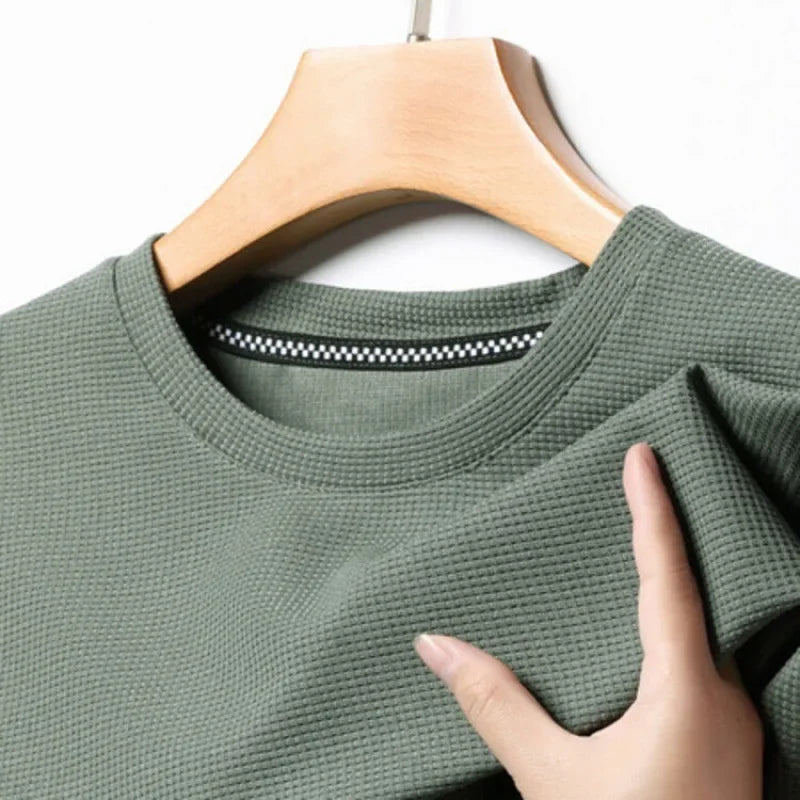 Men’s Summer Waffle T-shirt – Lightweight, Stylish & Breathable