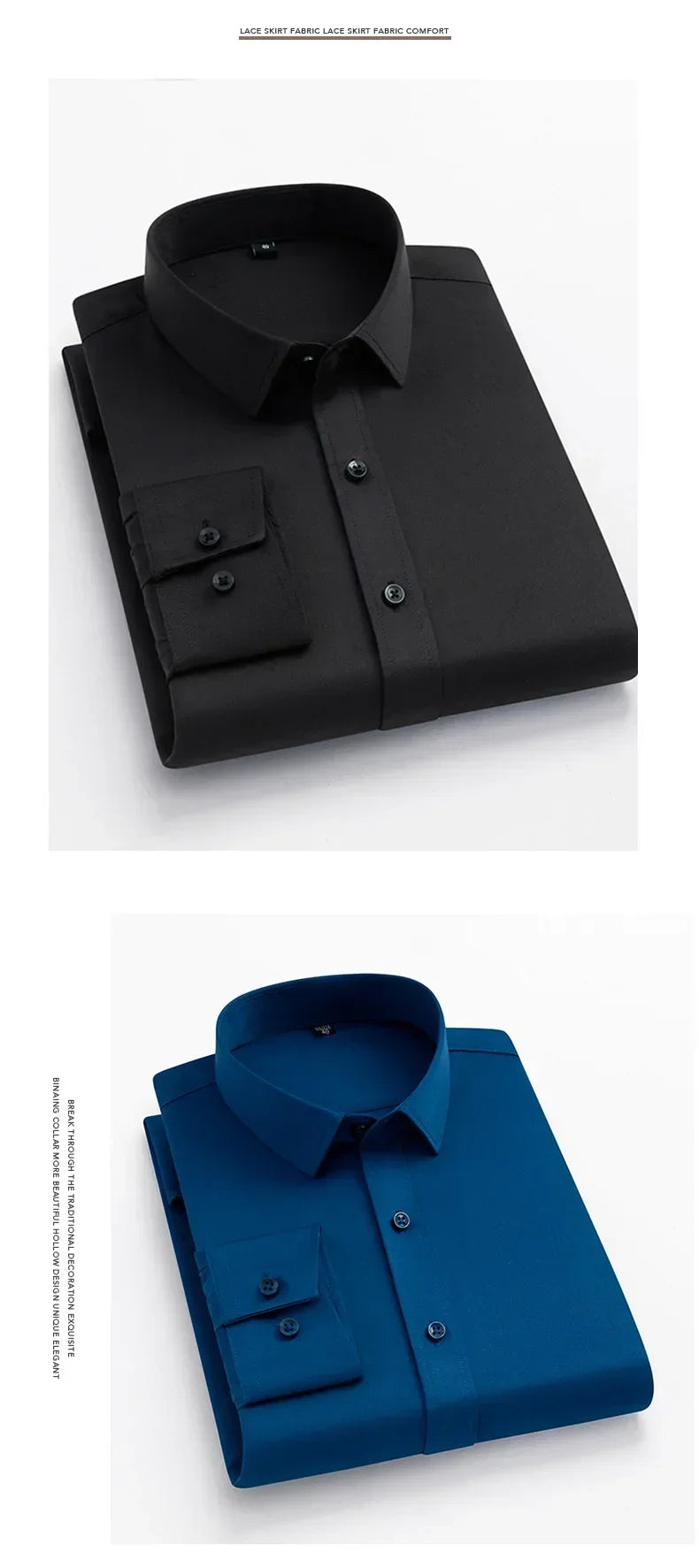 Men’s Slim Fit Satin Dress Shirt