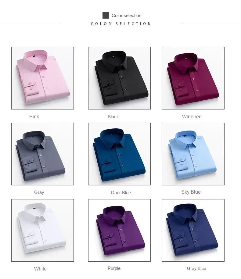 Men’s Slim Fit Satin Dress Shirt