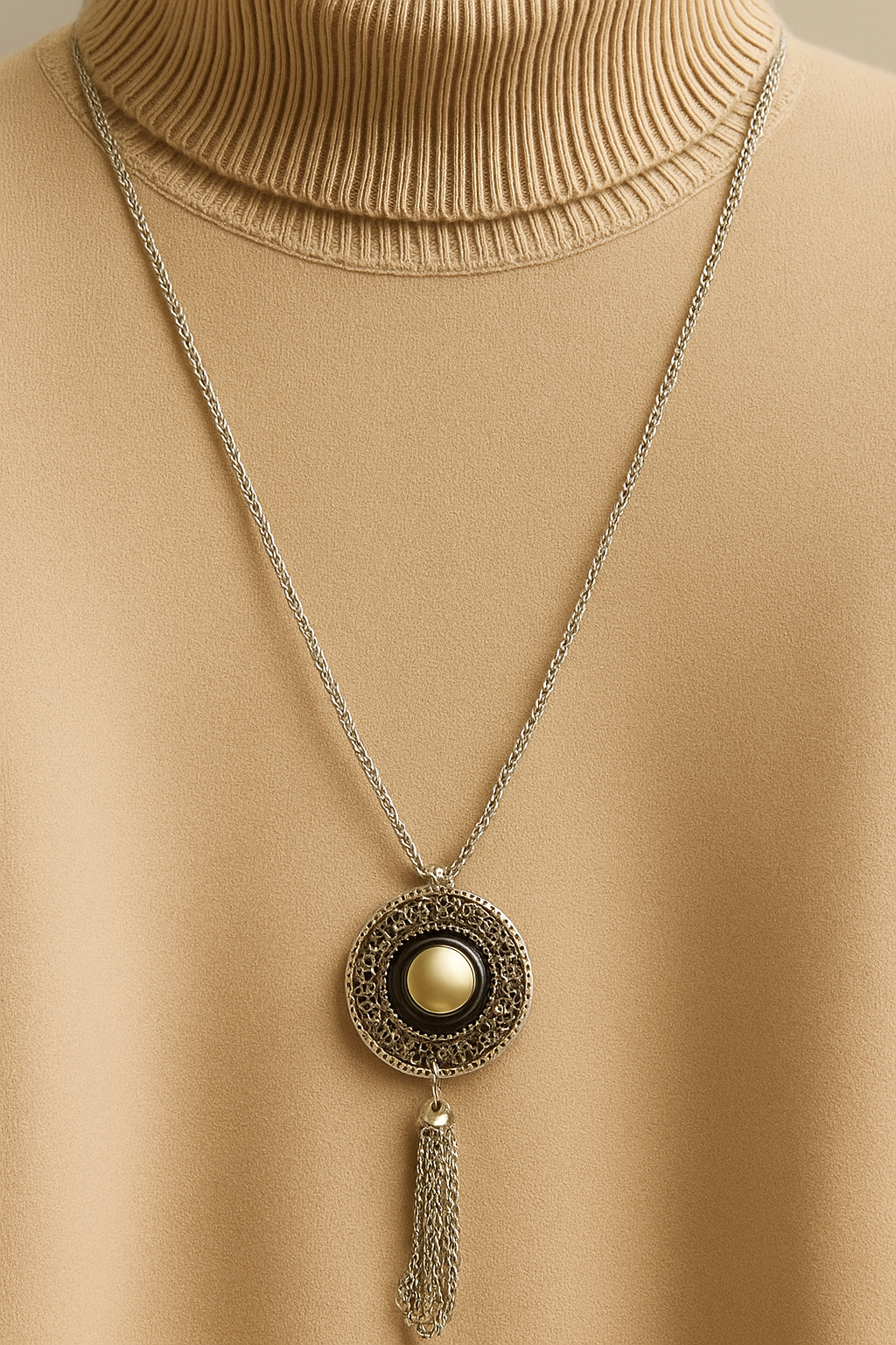 Men’s Elegant High Neck Knitted Sweater 