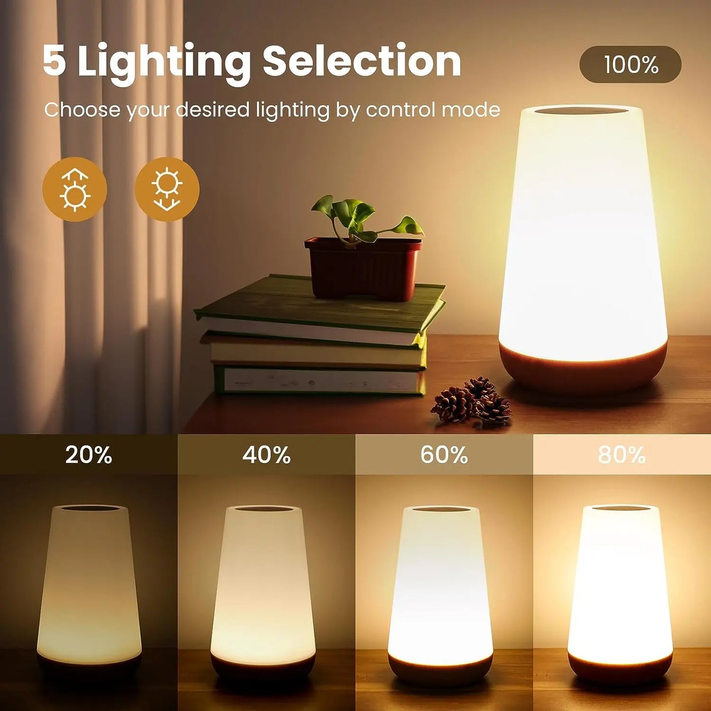 GB Touch & Remote Control Lamp – 13 Colors, Portable & USB Rechargeable