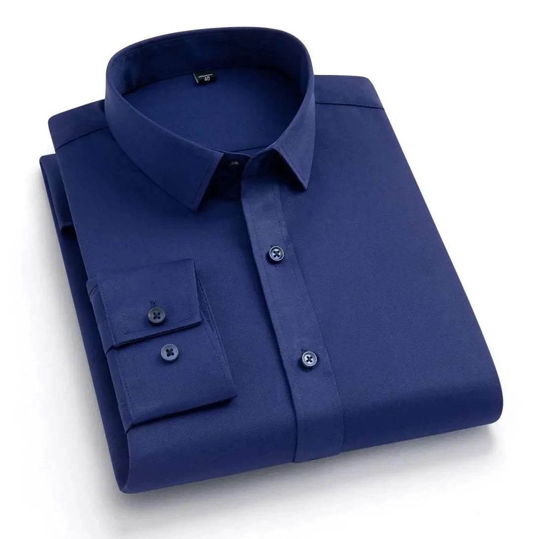 Men’s Slim Fit Satin Dress Shirt