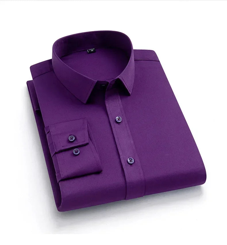 Men’s Slim Fit Satin Dress Shirt