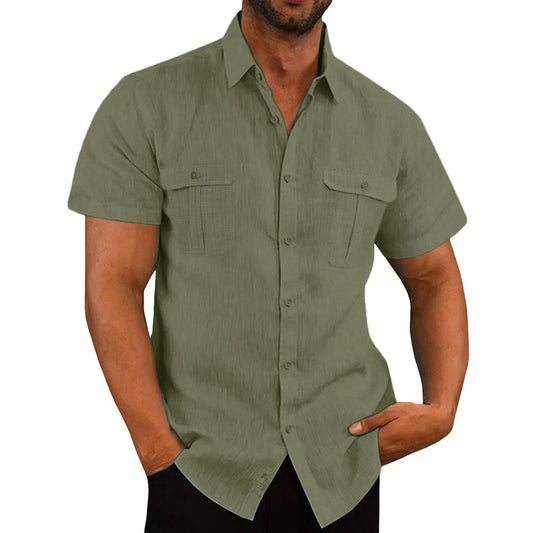 Men’s Short Sleeve Linen Shirt