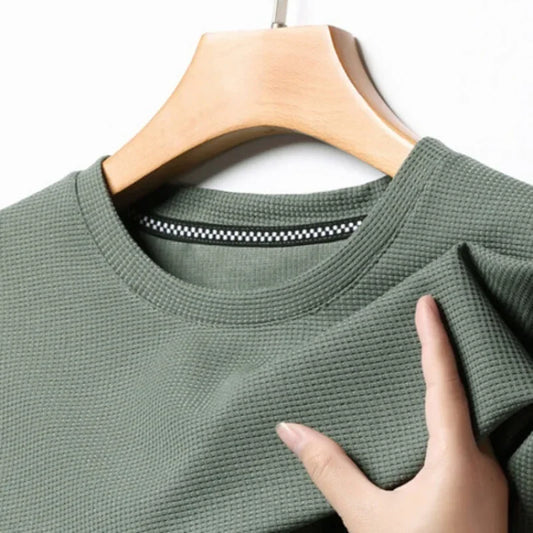 Men’s Summer Waffle T-shirt – Lightweight, Stylish & Breathable