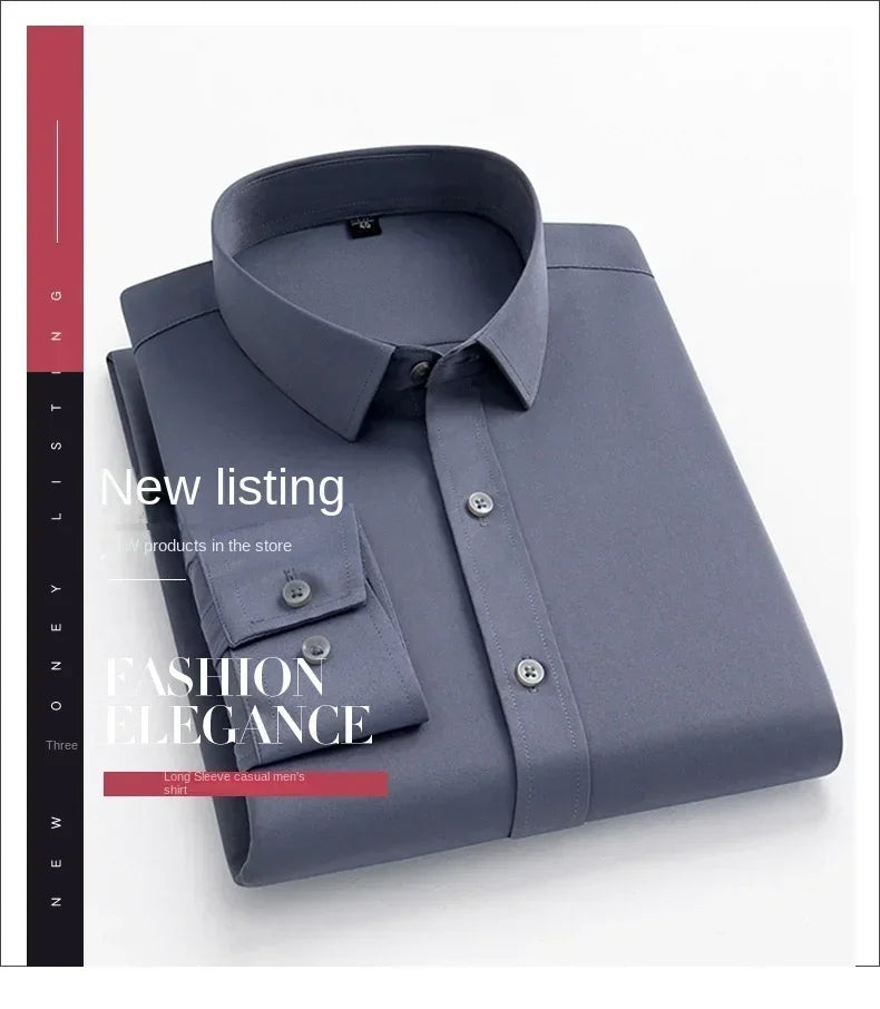 Men’s Slim Fit Satin Dress Shirt