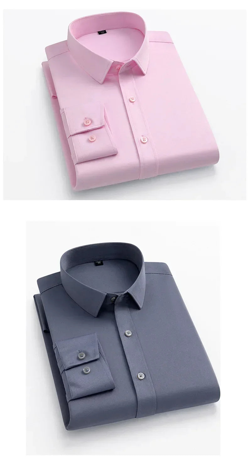Men’s Slim Fit Satin Dress Shirt